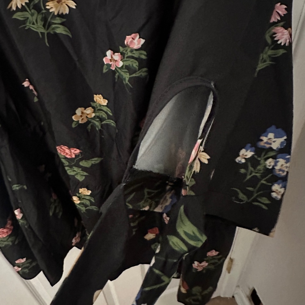BloomChic Black Dress with Floral Accents - Picture 5 of 6